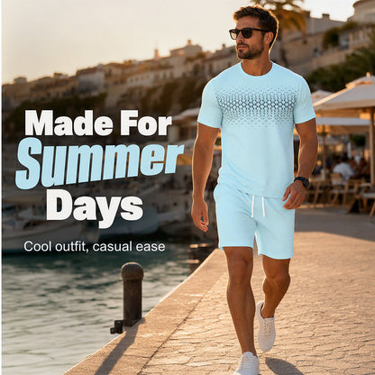 Men's Casual T-Shirt & Shorts 2-Piece Set