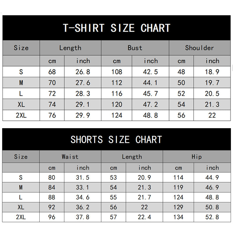 Men's Casual T-Shirt & Shorts 2-Piece Set
