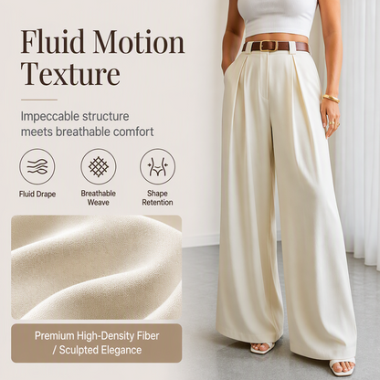 🌸Hot Sale 50% OFF💖Women's Elegant High-Waisted Wide-Leg Suit Pants