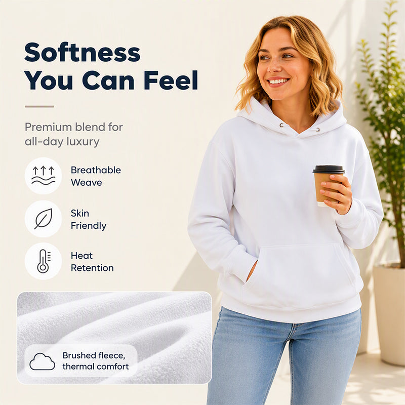 Unisex Minimalist Graphic Hooded Sweatshirt