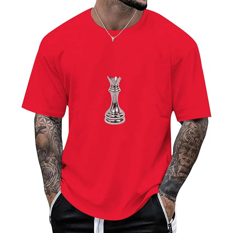 Men's Chess Graphic Crew Neck T-Shirt