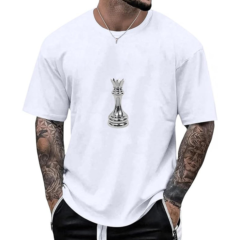 Men's Chess Graphic Crew Neck T-Shirt