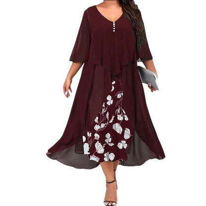 Women's Casual Loose Fit Floral Print Dress