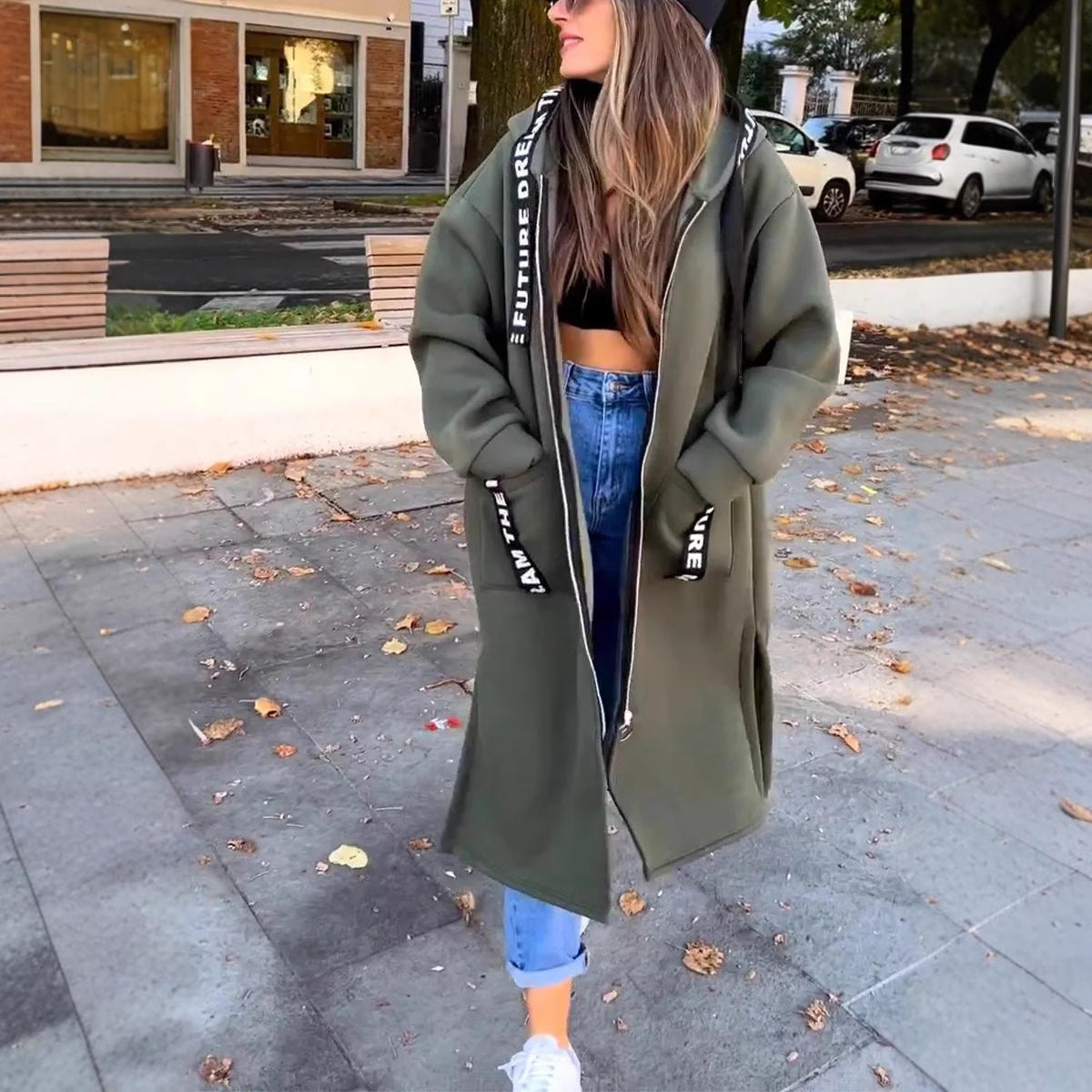 ⌛Limited-Time Offer🧥New This Season - Long Zipper Hoodie with Pockets - Versatile, Warm, and Comfortable