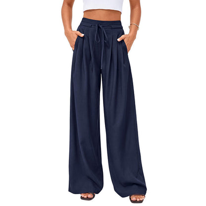 ⌛Limited-Time Offer✨Women's Casual Flowy Pleated Wide-Leg Pants – Flowy Relaxed Fit Pants For Effortless Everyday Elegance🤍