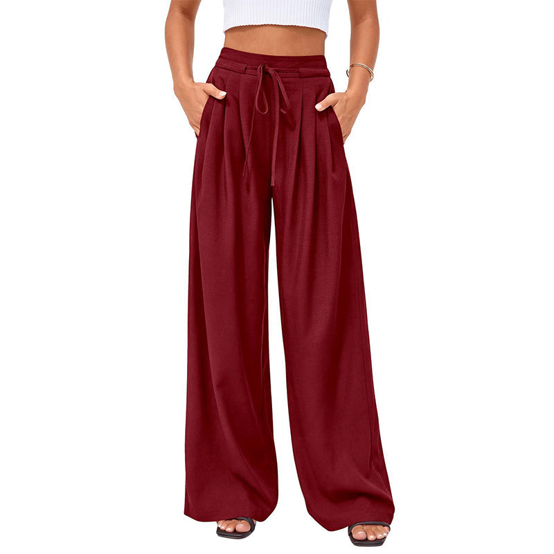 ⌛Limited-Time Offer✨Women's Casual Flowy Pleated Wide-Leg Pants – Flowy Relaxed Fit Pants For Effortless Everyday Elegance🤍