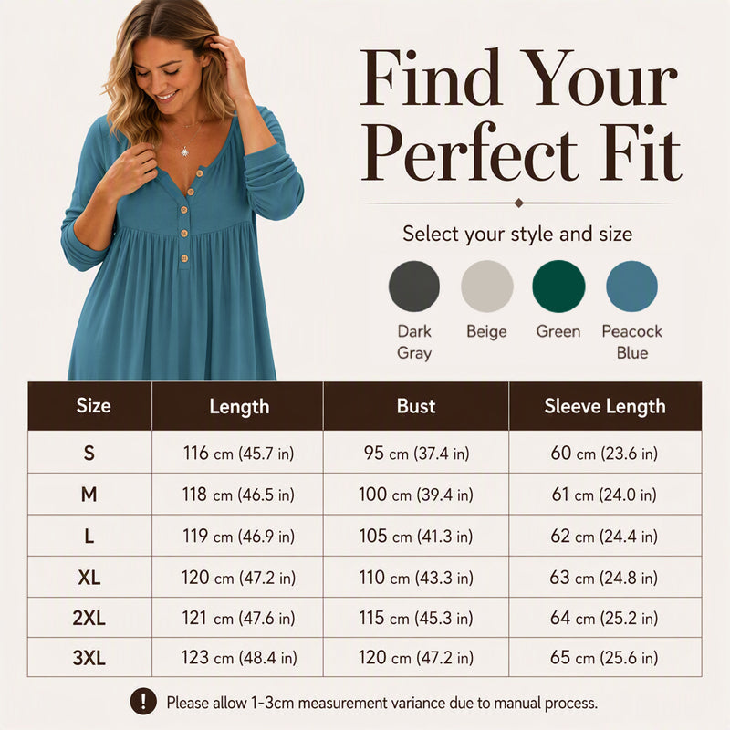 🌸Hot Sale 50% OFF💖Women's V-Neck Button Pleated Dress – Elegant Flowy Midi Dress For Effortless Everyday Style🤍