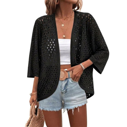 🌸 50% OFF TODAY! 👗 The Easy Summer Layer You’ll Wear Everywhere ✨ Lightweight Openwork Cardigan for Holidays, Evenings & Everyday Outfits