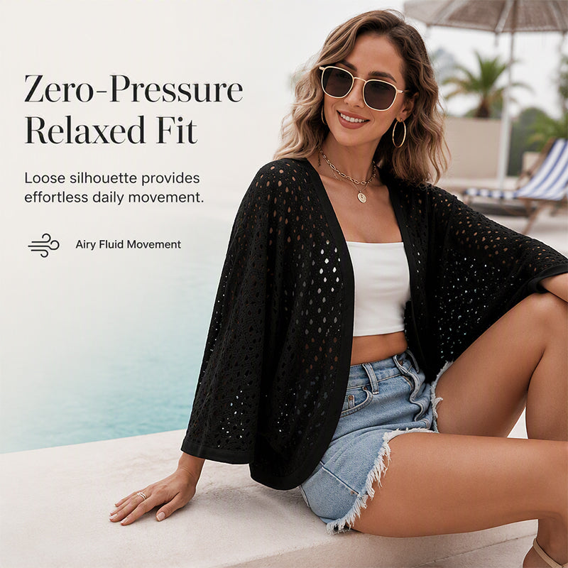 🌸 50% OFF TODAY! 👗 The Easy Summer Layer You’ll Wear Everywhere ✨ Lightweight Openwork Cardigan for Holidays, Evenings & Everyday Outfits