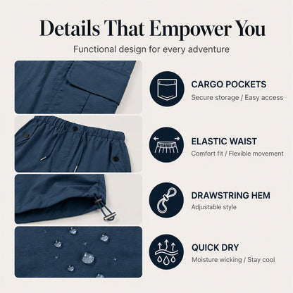 Hot Sale 50% OFF💖Women’s Lightweight Quick Dry Cargo Capri Trousers, Utility Everyday Outdoor Pants