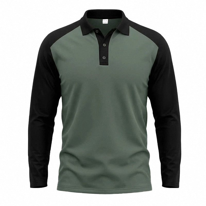 🍁New Fall Collection-Men's Casual Color-Block Long Sleeve Shirt