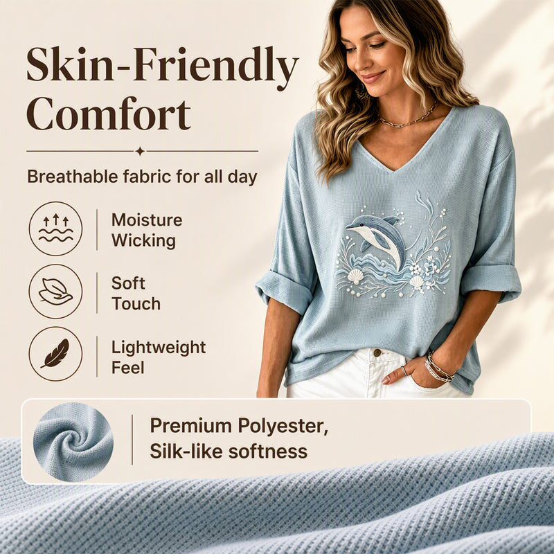 Women's V Neck Printed T-Shirt
