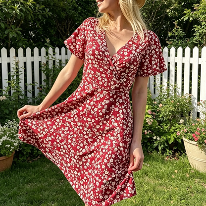 New Arrivals🛍️Women's Summer Floral V-Neck Dress