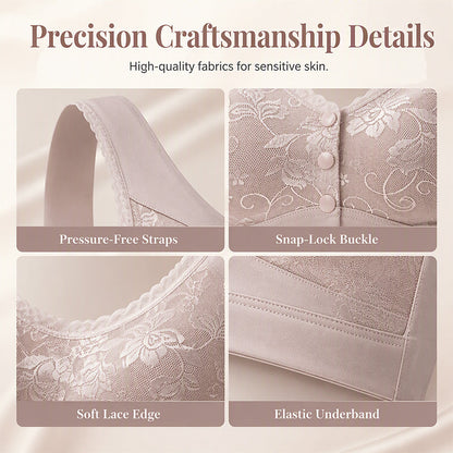Front Closure Wire-Free Bra for Elderly Women Seamless Vest Style Plus Size