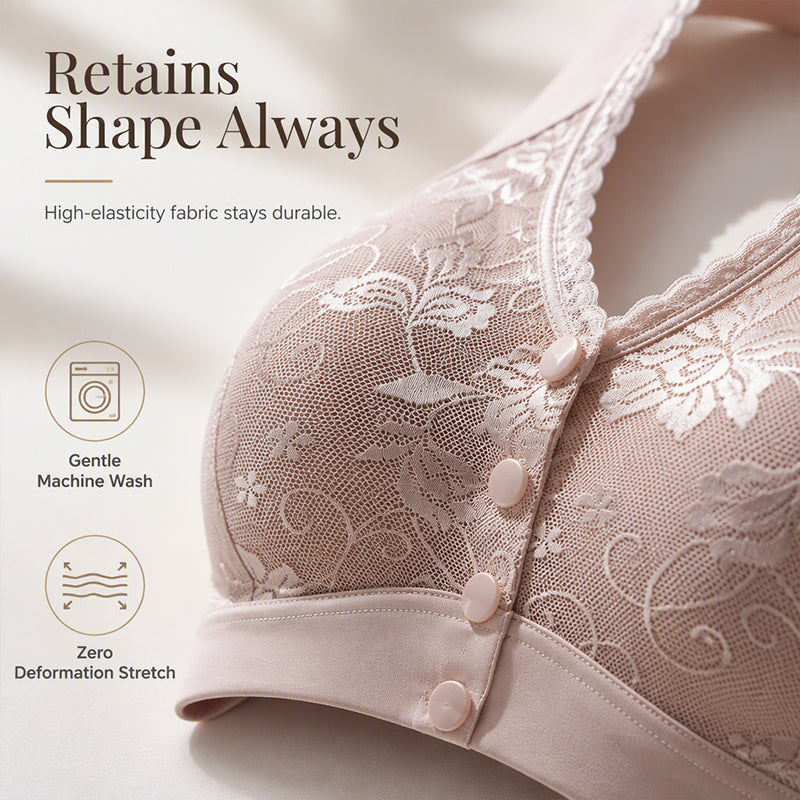 Front Closure Wire-Free Bra for Elderly Women Seamless Vest Style Plus Size