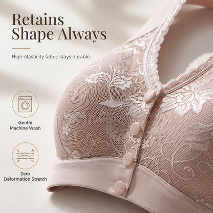 Front Closure Wire-Free Bra for Elderly Women Seamless Vest Style Plus Size
