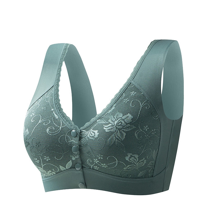 Front Closure Wire-Free Bra for Elderly Women Seamless Vest Style Plus Size