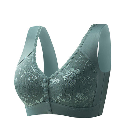 Front Closure Wire-Free Bra for Elderly Women Seamless Vest Style Plus Size