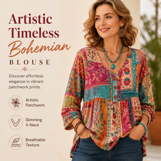 ✨ Women's Loose Fit V-Neck Casual Blouse – Effortless Style for Everyday Comfort