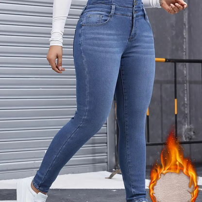 ✨ Women's Warm Casual Fashion Jeans – Cozy Comfort Meets Everyday Style
