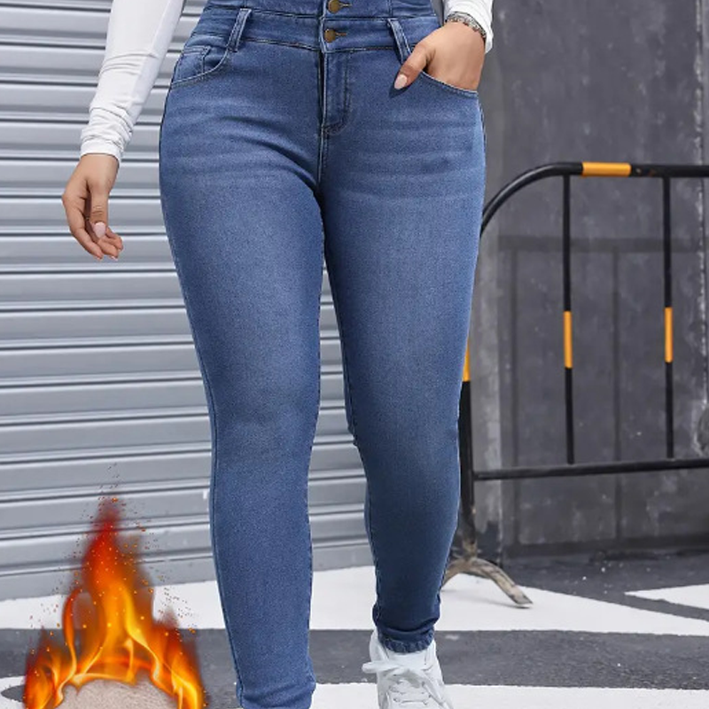 ✨ Women's Warm Casual Fashion Jeans – Cozy Comfort Meets Everyday Style