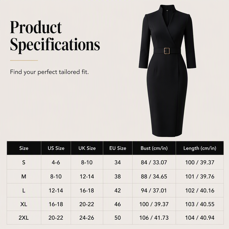 Waist-Defining Chic Dress