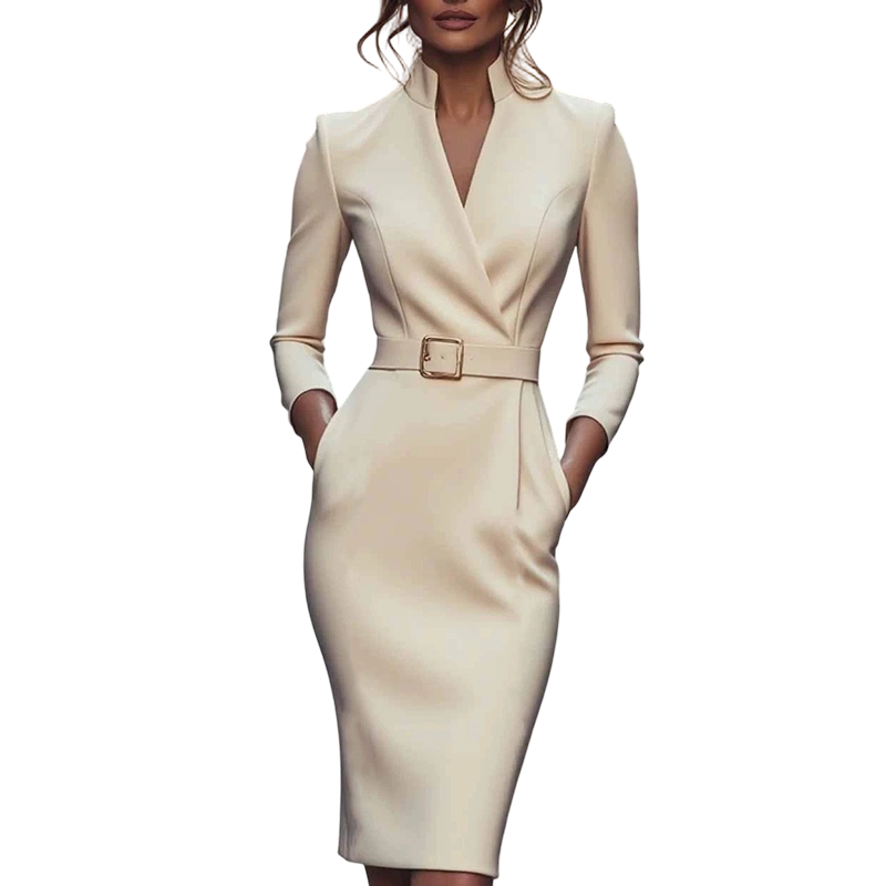 Waist-Defining Chic Dress