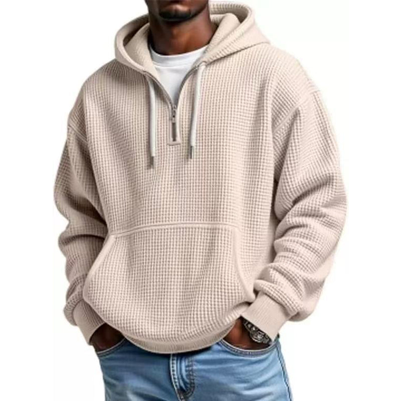 ⏰️LIMITED-TIME 50% OFF! ✨Men's Knit Quarter-Zip Hoodie Sweatshirt