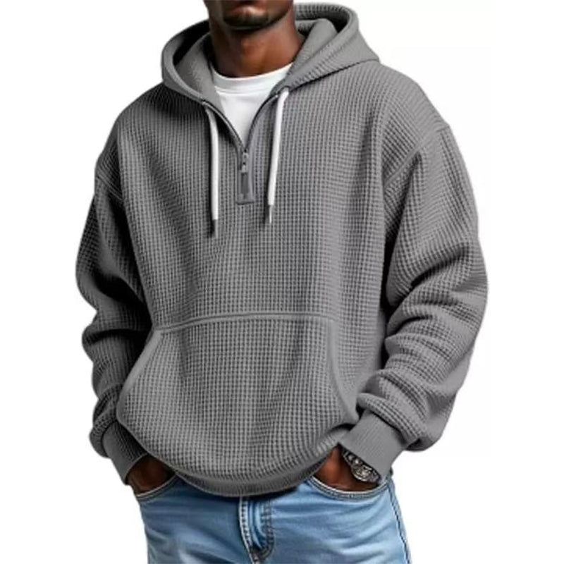 ⏰️LIMITED-TIME 50% OFF! ✨Men's Knit Quarter-Zip Hoodie Sweatshirt