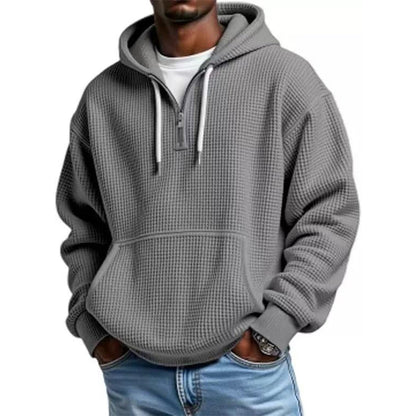 ⏰️LIMITED-TIME 50% OFF! ✨Men's Knit Quarter-Zip Hoodie Sweatshirt