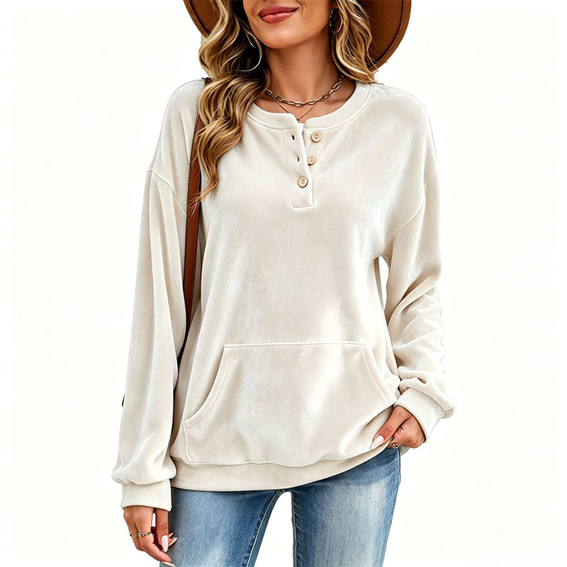 🧸Women's Golden Velvet Sweatshirt – Luxe Comfort for Effortless Autumn Style