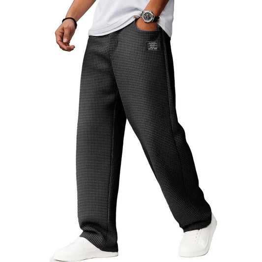 ⌛Limited-Time Offer🛍️Minimalist Waffle Knit Loose Long Pants