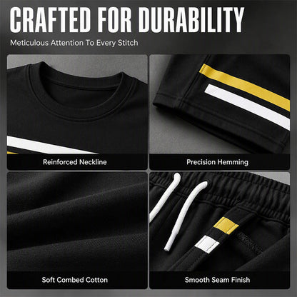 Men's Casual Short Sleeve T-Shirt and Shorts Set
