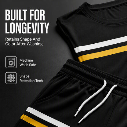 Men's Casual Short Sleeve T-Shirt and Shorts Set