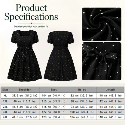 Women's Plus Size Polka Dot Dress 