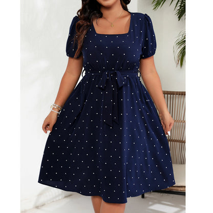 Women's Plus Size Polka Dot Dress 