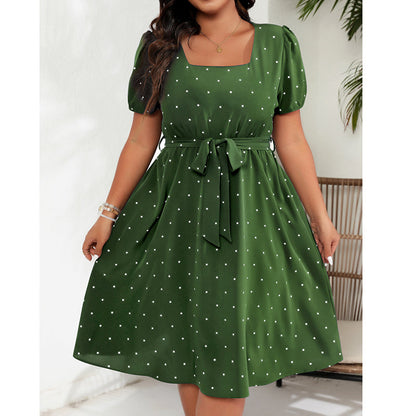 Women's Plus Size Polka Dot Dress 