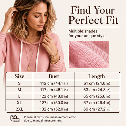 🍂 Women’s Casual Hooded Knit Sweater – Cozy Comfort Meets Effortless Autumn Style