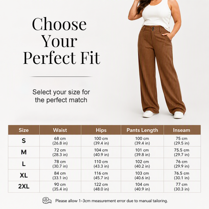 👖 Women's Striped Flared Dress Pants – Flattering Fit Meets Effortless Elegance