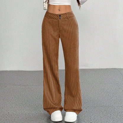 👖 Women's Striped Flared Dress Pants – Flattering Fit Meets Effortless Elegance