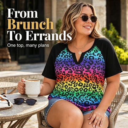 Women's Casual V-Neck Short Sleeve T-Shirt