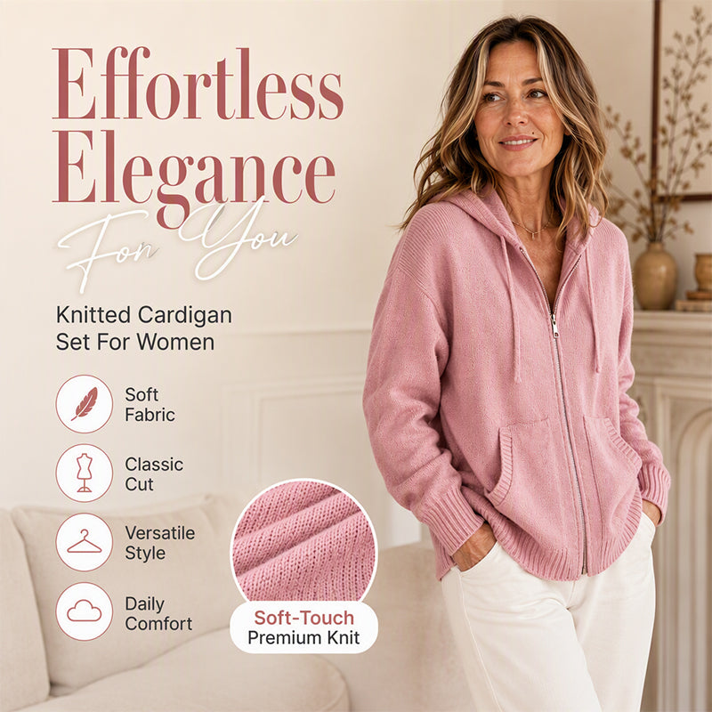 🧶✨ Women's Loose Hooded Knit Cardigan - Front Layer for Effortless Everyday Style