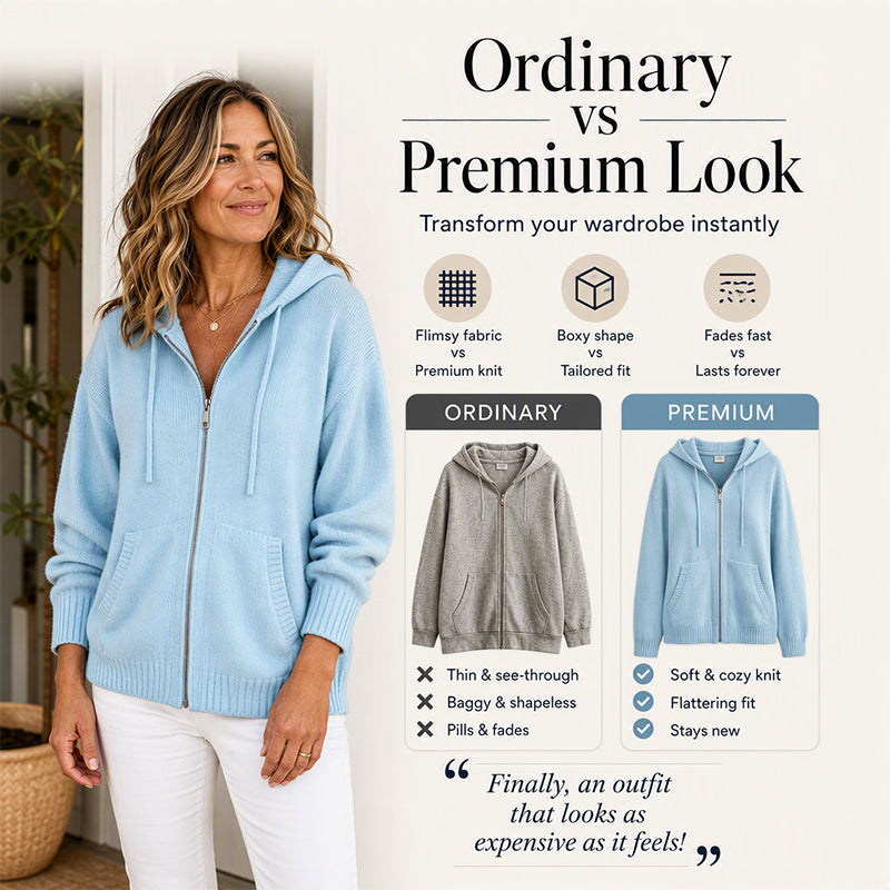 🧶✨ Women's Loose Hooded Knit Cardigan - Front Layer for Effortless Everyday Style