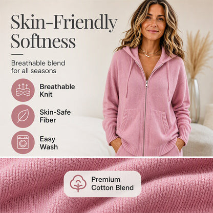 🧶✨ Women's Loose Hooded Knit Cardigan - Front Layer for Effortless Everyday Style
