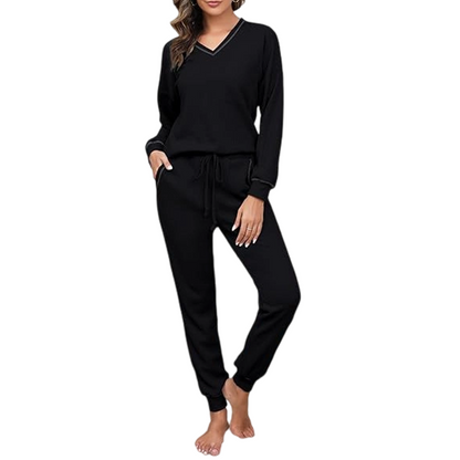 🍂 Women’s Long Sleeve Top & Jogger Lounge Set – Cozy Comfort Meets Effortless Style