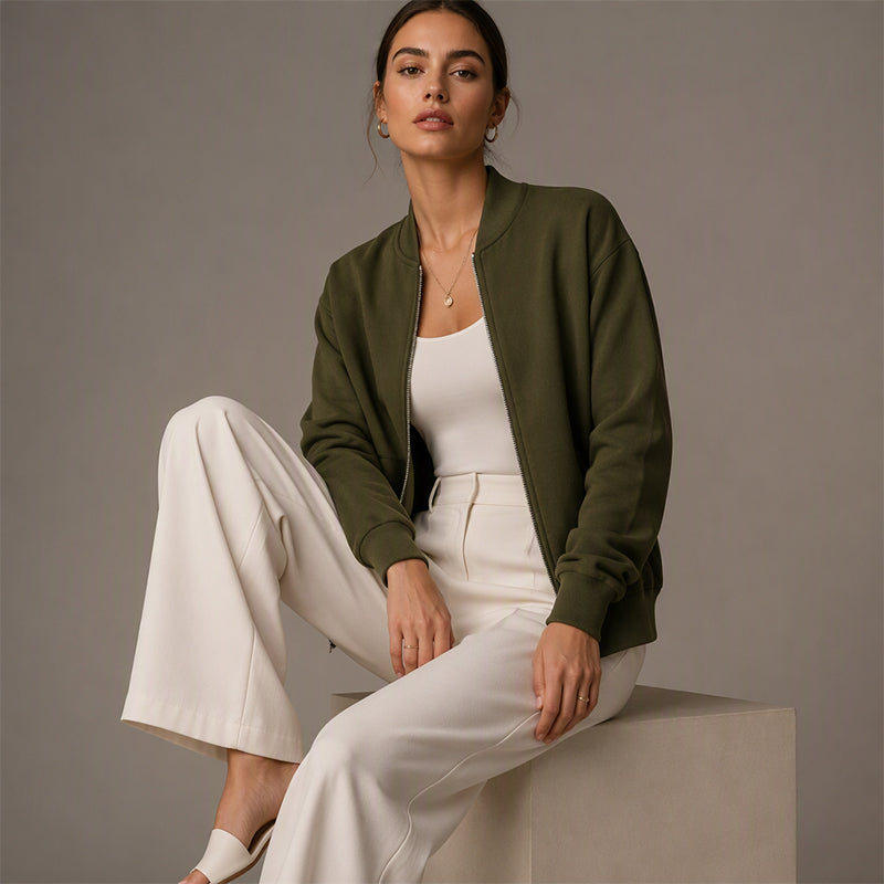 Women's Casual Zip Up Jacket