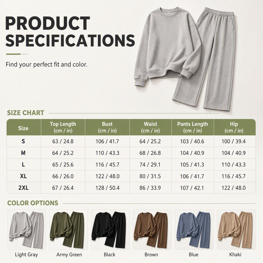🍁New Fall Collection-Women's Two-Piece Long Sleeve Casual Sweatsuit Set