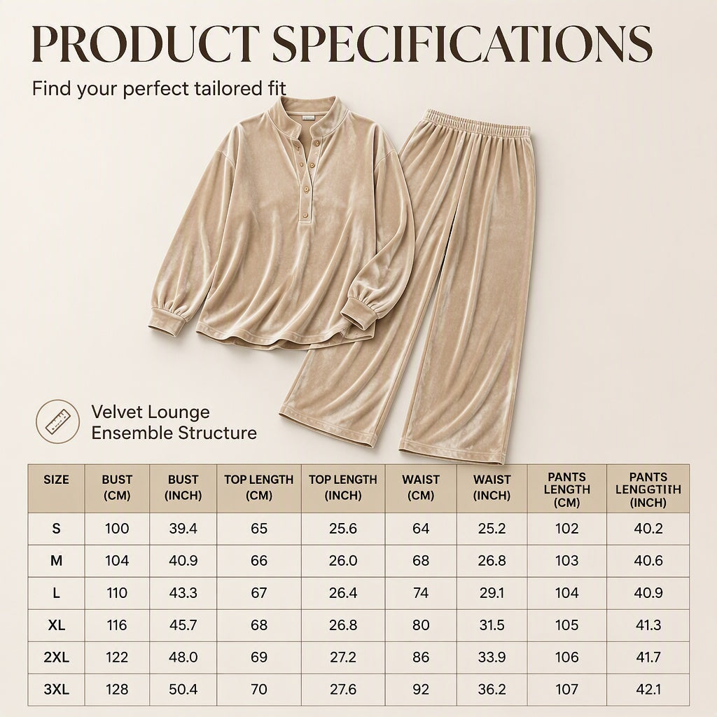 🤎Women's Long-Sleeve Button-Up Top & Wide-Leg Pants Set