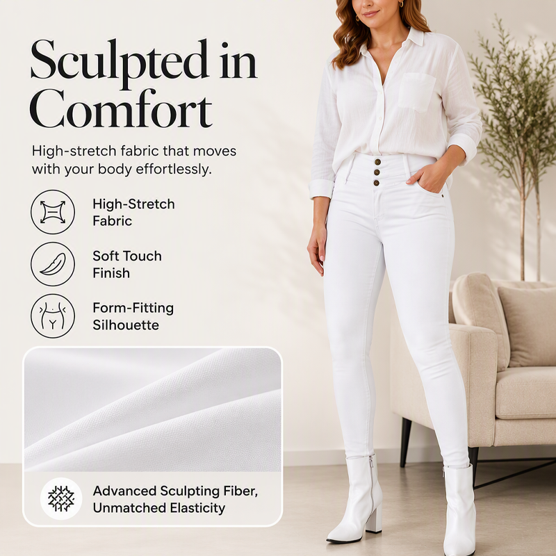 ✨ Women’s Stretch High-Waist Skinny Pants – Flattering Fit & Everyday Comfort
