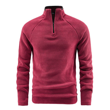 Men's Polar Fleece Stand Collar Warm Sweatshirt